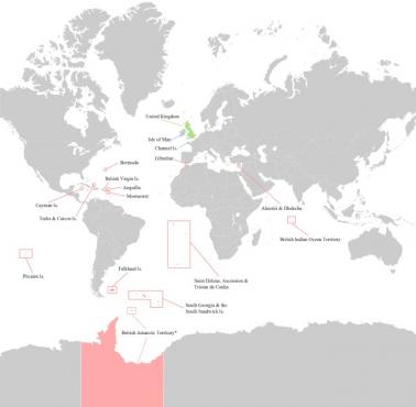 Pozostałości Imperium Brytyjskiego, czyli terytoria zamorskie Wielkiej Brytanii