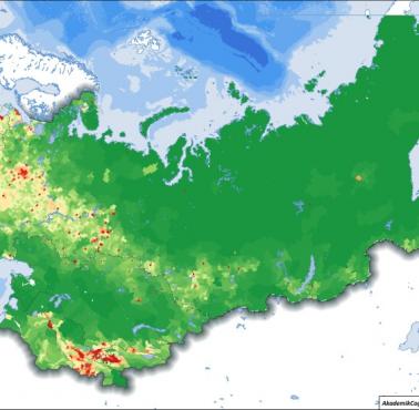 Mapa gęstości zaludnienia byłego ZSRR