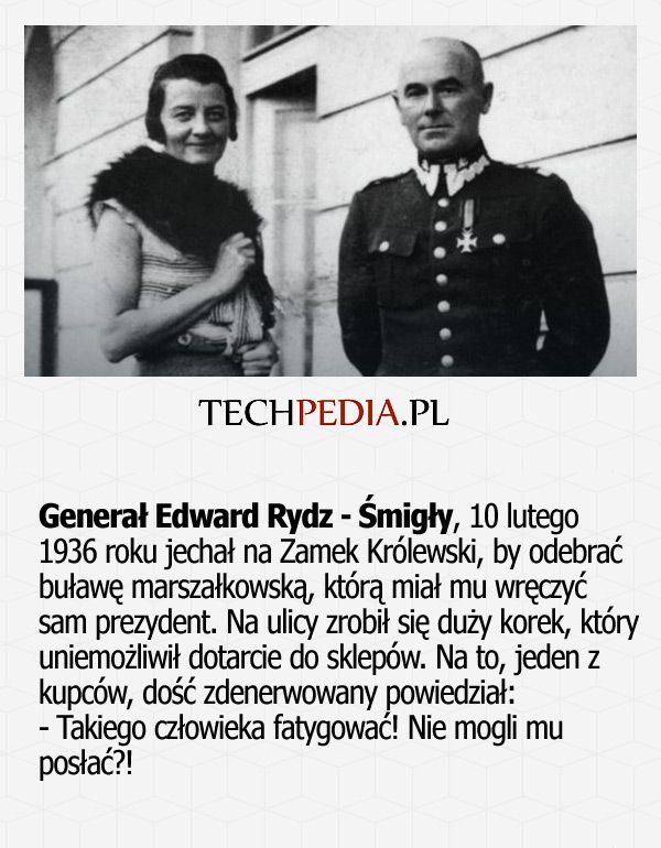 Generał Edward Rydz - Śmigły, 10 lutego 1936 roku jechał na Zamek Królewski, by odebrać buławę marszałkowską, którą miał mu ...