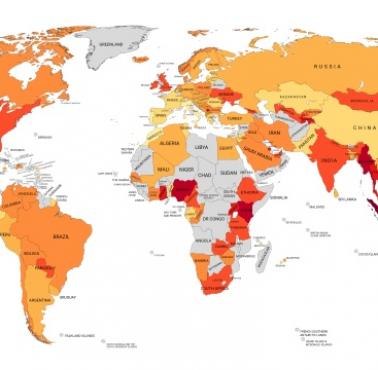 Indeks dobroczynności (CAF World Giving Index 2021), średni odsetek osób, które przekazują pieniądze na cele dobroczynne