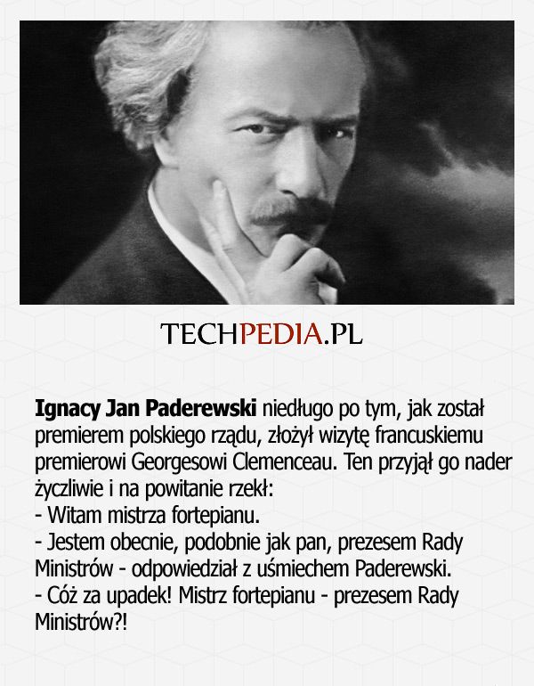Ignacy Jan Paderewski niedługo po tym, jak został premierem polskiego rządu, złożył wizytę francuskiemu premierowi ...