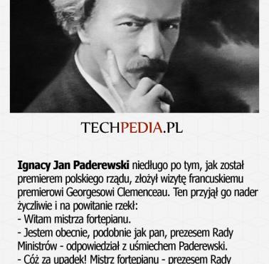 Ignacy Jan Paderewski niedługo po tym, jak został premierem polskiego rządu, złożył wizytę francuskiemu premierowi ...