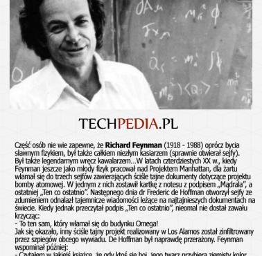 Część osób nie wie zapewne, że Richard Feynman (1918 - 1988) oprócz bycia  sławnym fizykiem, był także całkiem niezłym ...