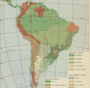 Typy klimatu w Ameryce Południowej, lata 60-te