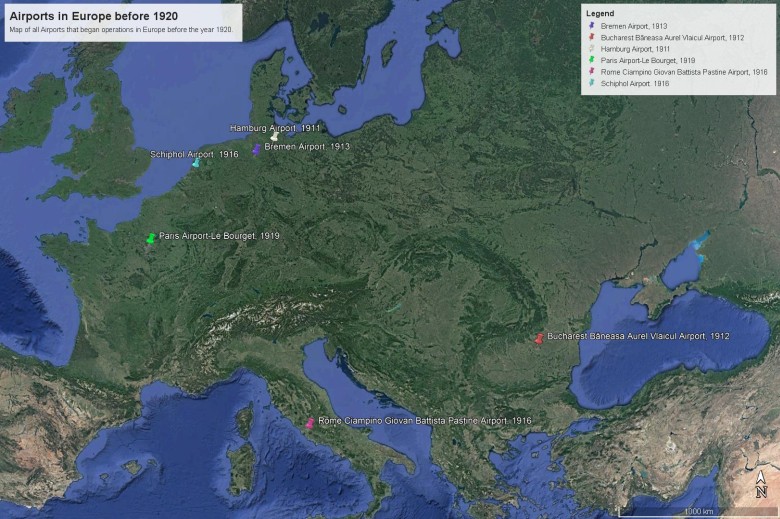 Lotniska w Europie przed 1920