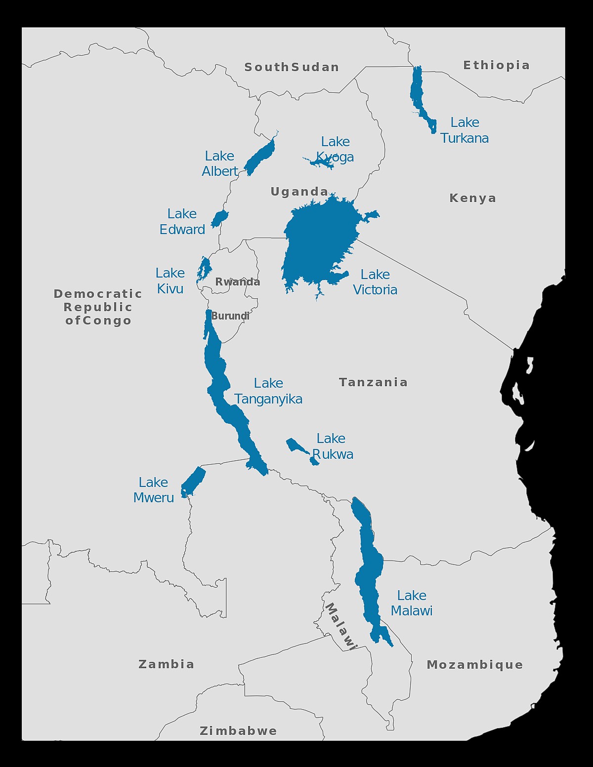 Wielkie Jeziora Afrykańskie np. Jezioro Victorii