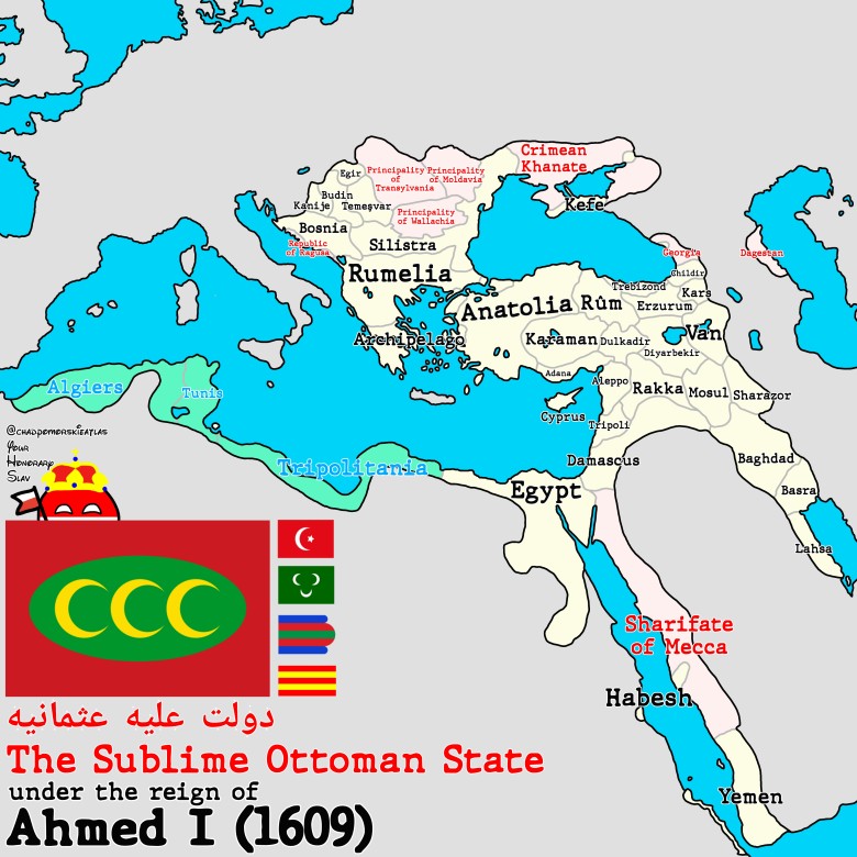 Imperium Osmańskie w czasach Ahmeda I, 1609 r.