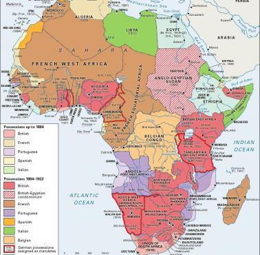 Kolonie w Afryce od 1884 - 1922