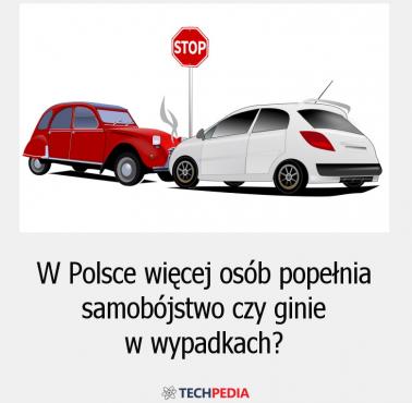 W Polsce więcej osób popełnia samobójstwo czy ginie w wypadkach?