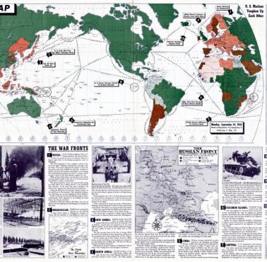 Mapa objaśniająca sytuację wojenną z 28 września 1942 roku