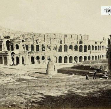 Rzymskie Koloseum (Amfiteatr Flawiuszów) w 1860 roku.