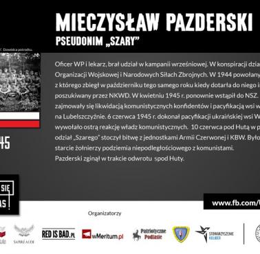 Mieczysław Pazderski ps. "Szary" - dowódca oddziału, który stoczył największą bitwę Powstania Antykomunistycznego pod Hutą