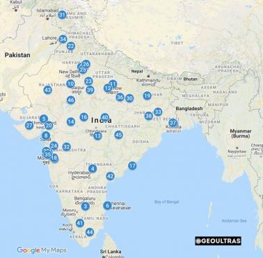 Miasta w Indiach powyżej 1 mln mieszkańców