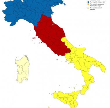 Propozycja podziału Włoch w 1945 r.