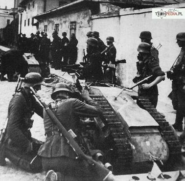 Leichter Ladungsträger Goliath używany przez Niemców podczas Powstania Warszawskiego.