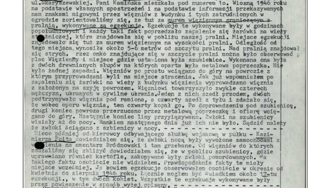 Wstrząsająca relacja świadka zbrodni w więzieniu Toledo. Egzekucje obserwowano z ukrycia.