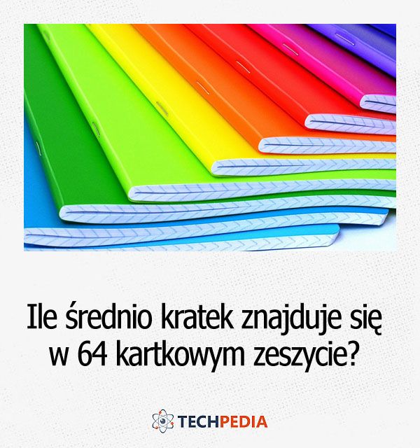 Ile średnio kratek znajduje się w 64 kartkowym zeszycie?