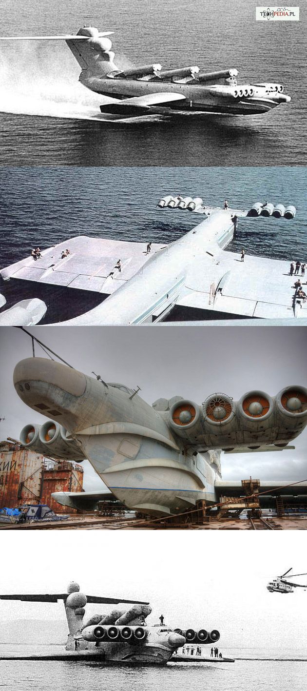 Lata 1987-95 - rosyjski ekranoplan MD-160 klasy Lun (w nazewnictwie NATO - Duck)