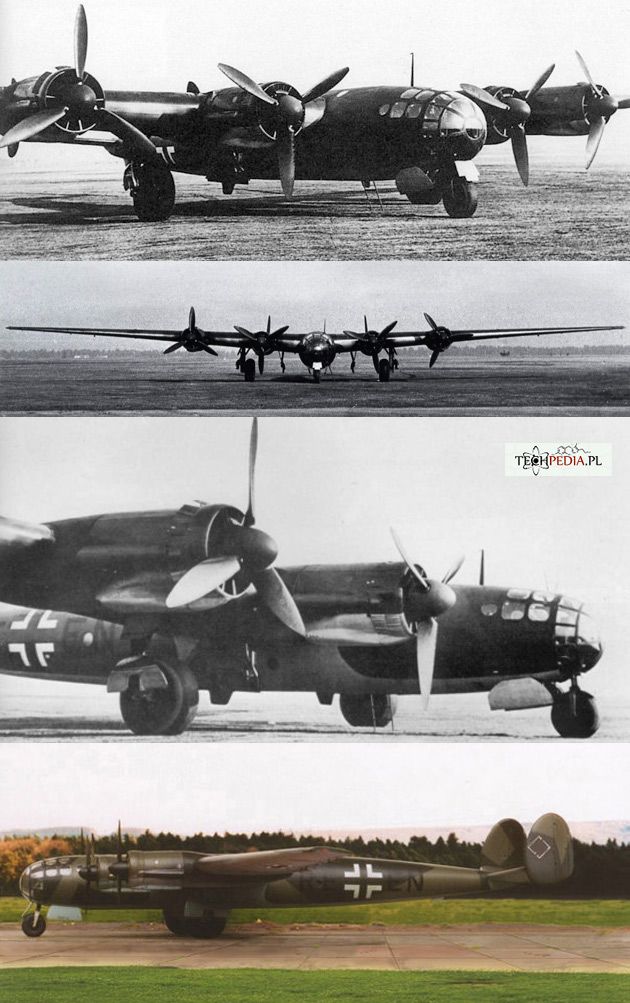 Lata 1942-43 - prototyp niemieckiego bombowca strategicznego Messerschmitt Me 264 (Amerika Bomber).