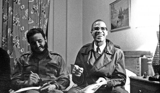 Spotkanie Fidela Castro i Malcolma X w Harlemie (NY, USA)