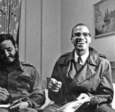 Spotkanie Fidela Castro i Malcolma X w Harlemie (NY, USA)