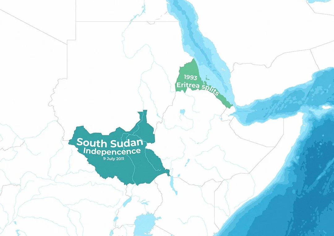 Nowe państwa w Afryce, Erytrea 1993, Sudan 2011