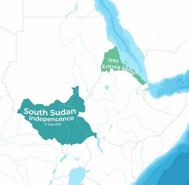 Nowe państwa w Afryce, Erytrea 1993, Sudan 2011