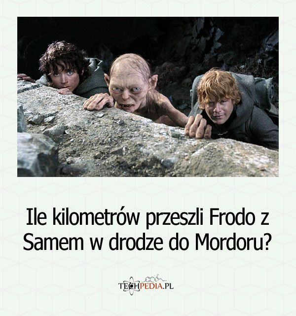 Ile kilometrów przeszli Frodo z Samem w drodze do Mordoru?