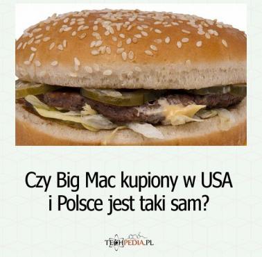 Czy Big Mac kupiony w USA i Polsce jest taki sam?