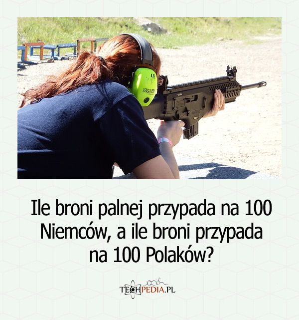 Ile broni palnej przypada na 100 Niemców, a ile broni przypada na 100 Polaków?