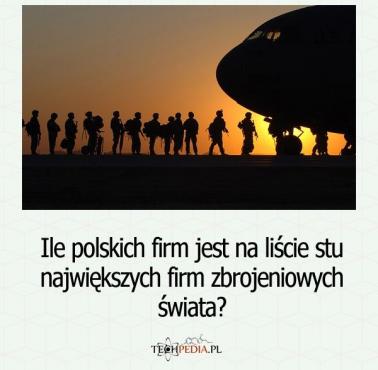 Ile polskich firm jest na liście stu największych firm zbrojeniowych świata?