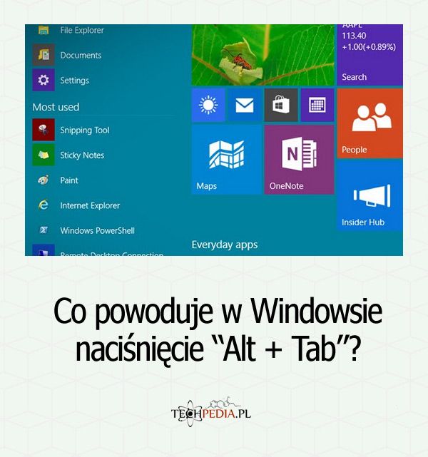 Co powoduje w Windowsie naciśnięcie “Alt + Tab”?