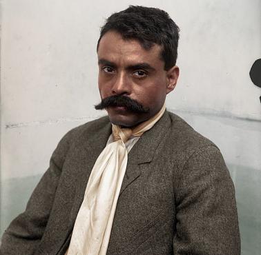 Emiliano Zapata, przywódca chłopskiej partyzantki w czasie rewolucji meksykańskiej (1911-1917).