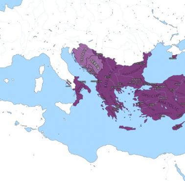 Zasięg Cesarstwa Wschodniorzymskiego (Cesarstwo Bizantyńskie), 1025 rok