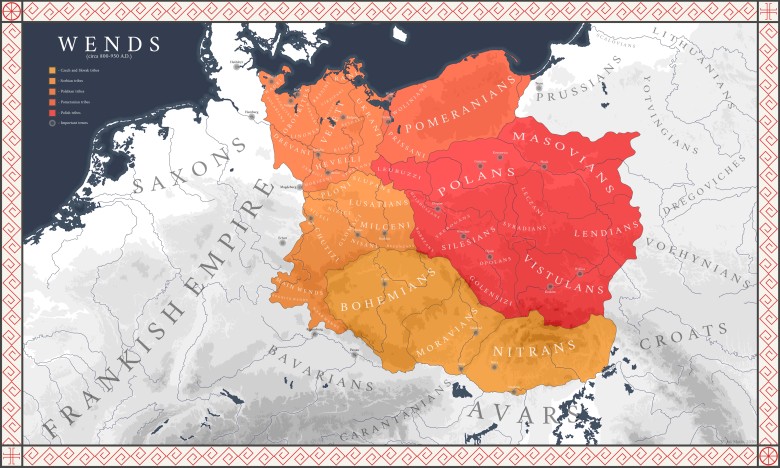 Plemiona zachodniosłowiańskie, Wenedowie, 800-950 rok n.e.