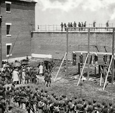 Egzekucja osób powiązanych z zamachem na prezydenta Abrahama Lincolna (USA).