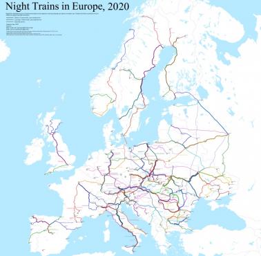 Nocne pociągi w Europie, 2020