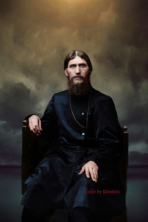 Grigorij Rasputin - chłop rosyjski, rzekomy mnich, faworyt carycy, przeciwnik wojny z Niemcami.