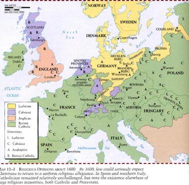 Europa w 1600 roku