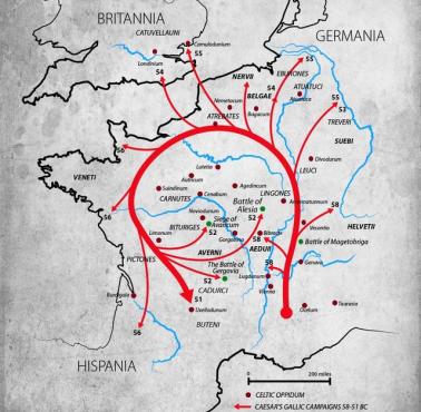 Podbój Galii przez Cezara, 58-50 r. p.n.e.