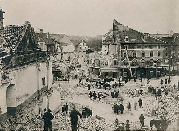 Lublana (obecnie stolica Słowenii) tuż po trzęsieniu ziemi.