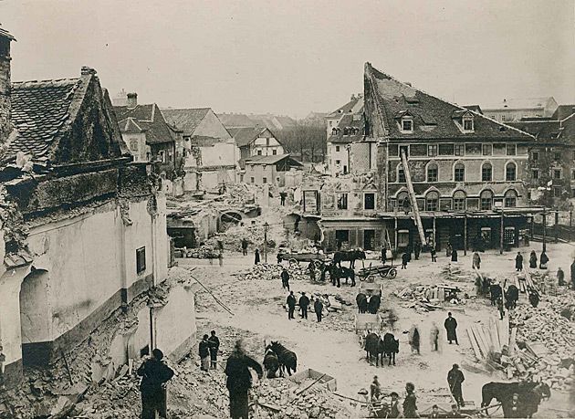 Lublana (obecnie stolica Słowenii) tuż po trzęsieniu ziemi.