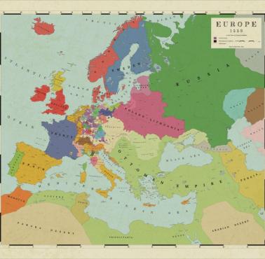 Mapa Europy z 1559 roku