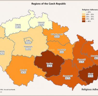 Religijność w Czechach, 2011