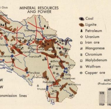 Surowce mineralne Jugosławii (lata 60. XX wieku), 1967