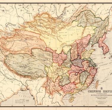 Mapa Chin w 1900 roku (już po rozbiorach)