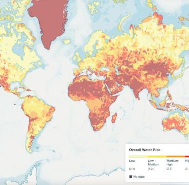 Kraje zagrożone brakiem wody pitnej, 2022