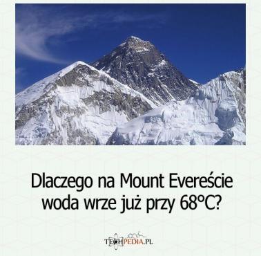 Dlaczego na Mount Evereście woda wrze już przy 68°C?