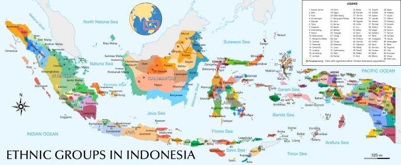Mapa etniczna Indonezji