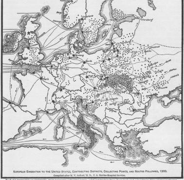 Emigracja europejska do USA, 1900